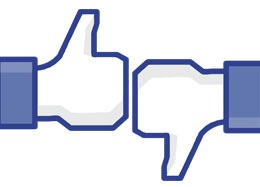 The like button on Facebook
