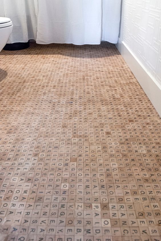 Scrabble Tile Floor