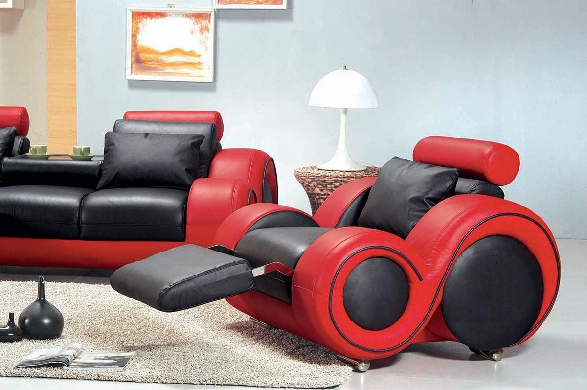 Excellent-red-leather-futon-sofa-bed