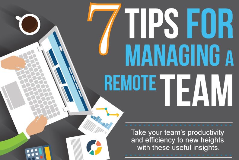 Managing a remote team infographic