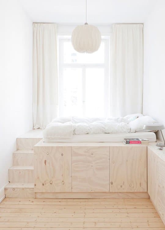 Stacked Shelves for small bedrooms