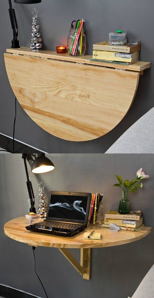 wall-mounted table for small bedrooms