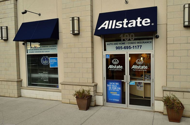 Allstate Corporation has mini offices like these all over in Toronto.