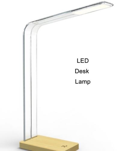 Concise bamboo eye protection LED desk lamp